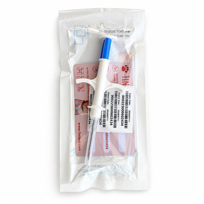 Findpet 1.4 x 8 mm ISO pet microchip kit in sterile pouch