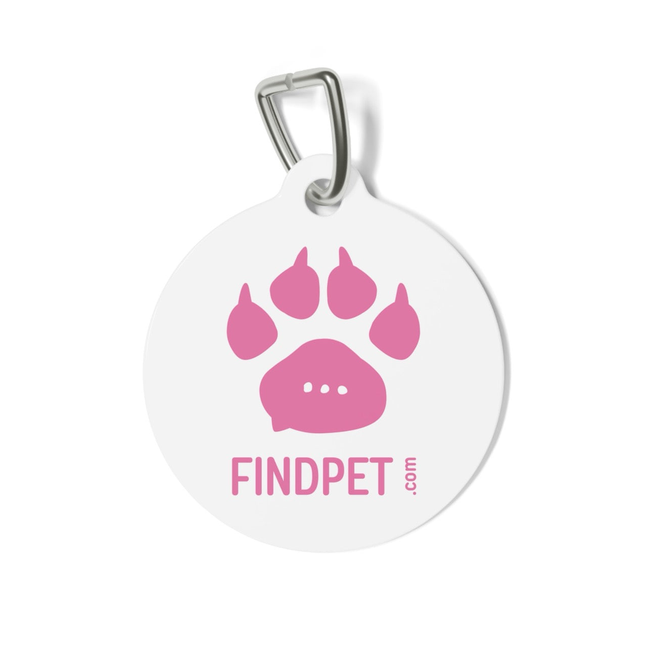 Findpet tag with QR code and pet passport (Pink)