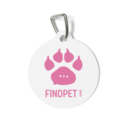 Pink Findpet QR code pet ID tag, alternate product view