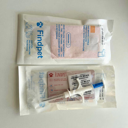 Findpet ISO pet microchip kit components