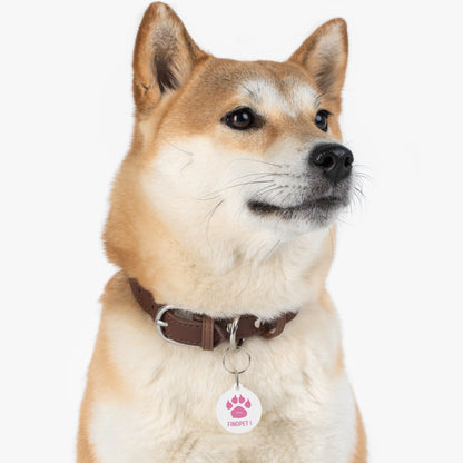 Findpet pink QR pet ID tag product image
