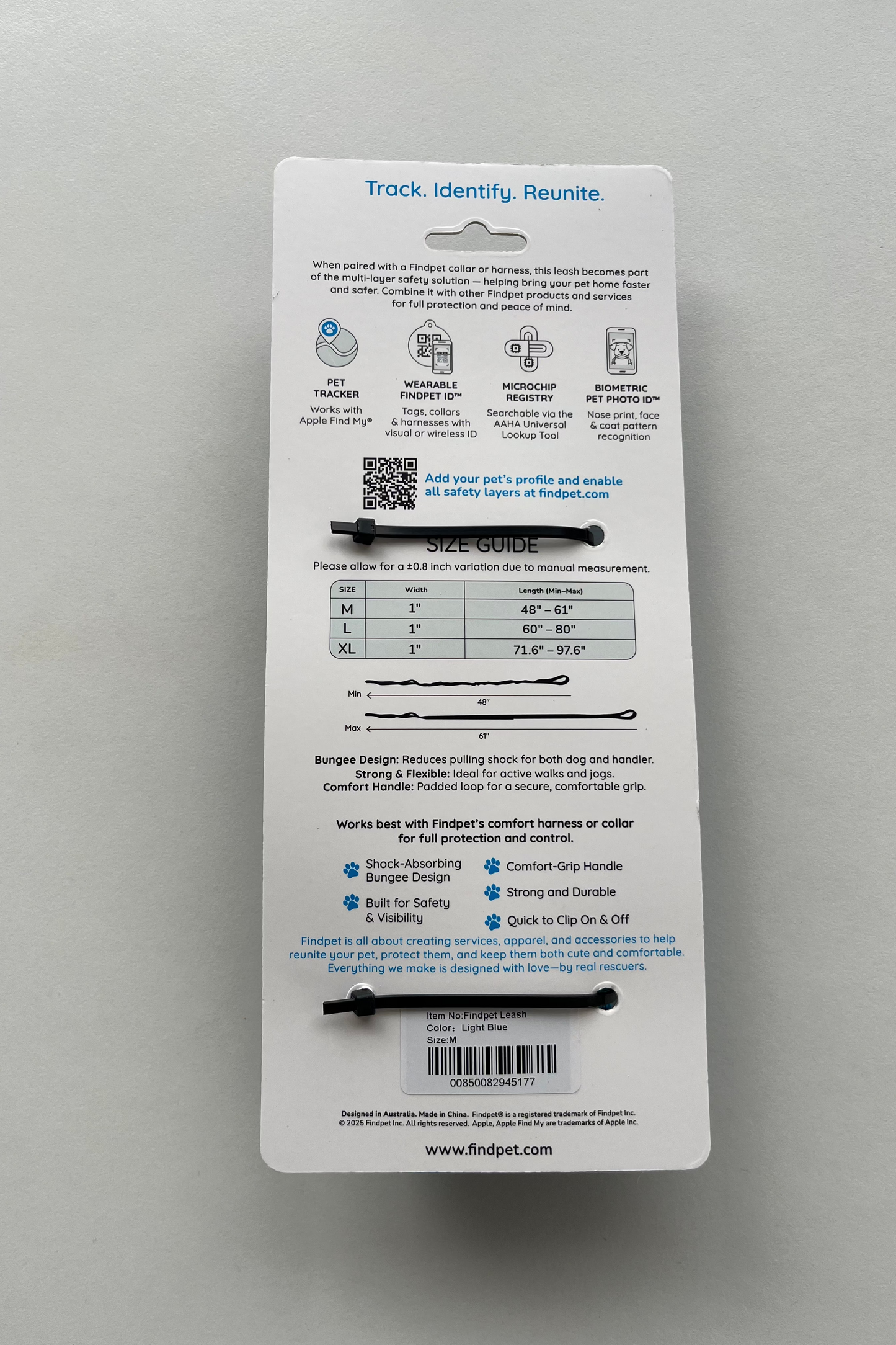Findpet Leash sizes