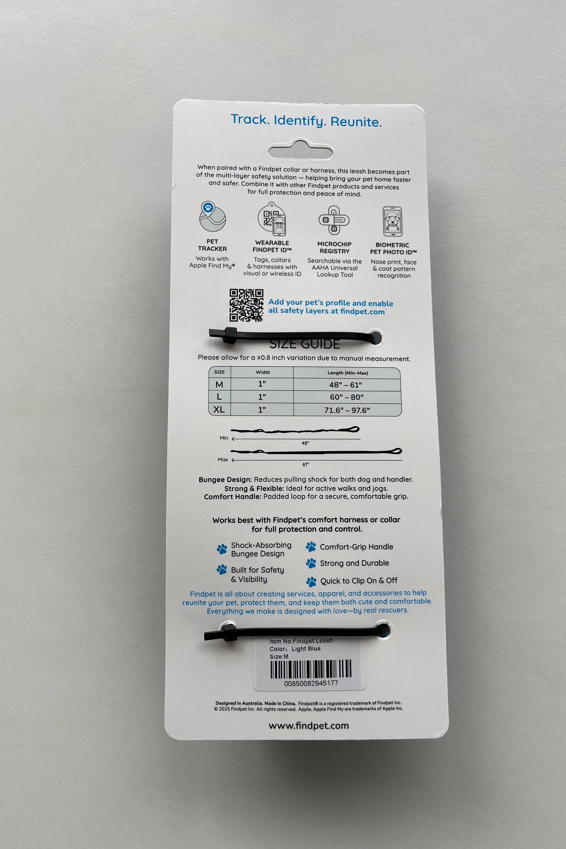 Findpet Leash sizes