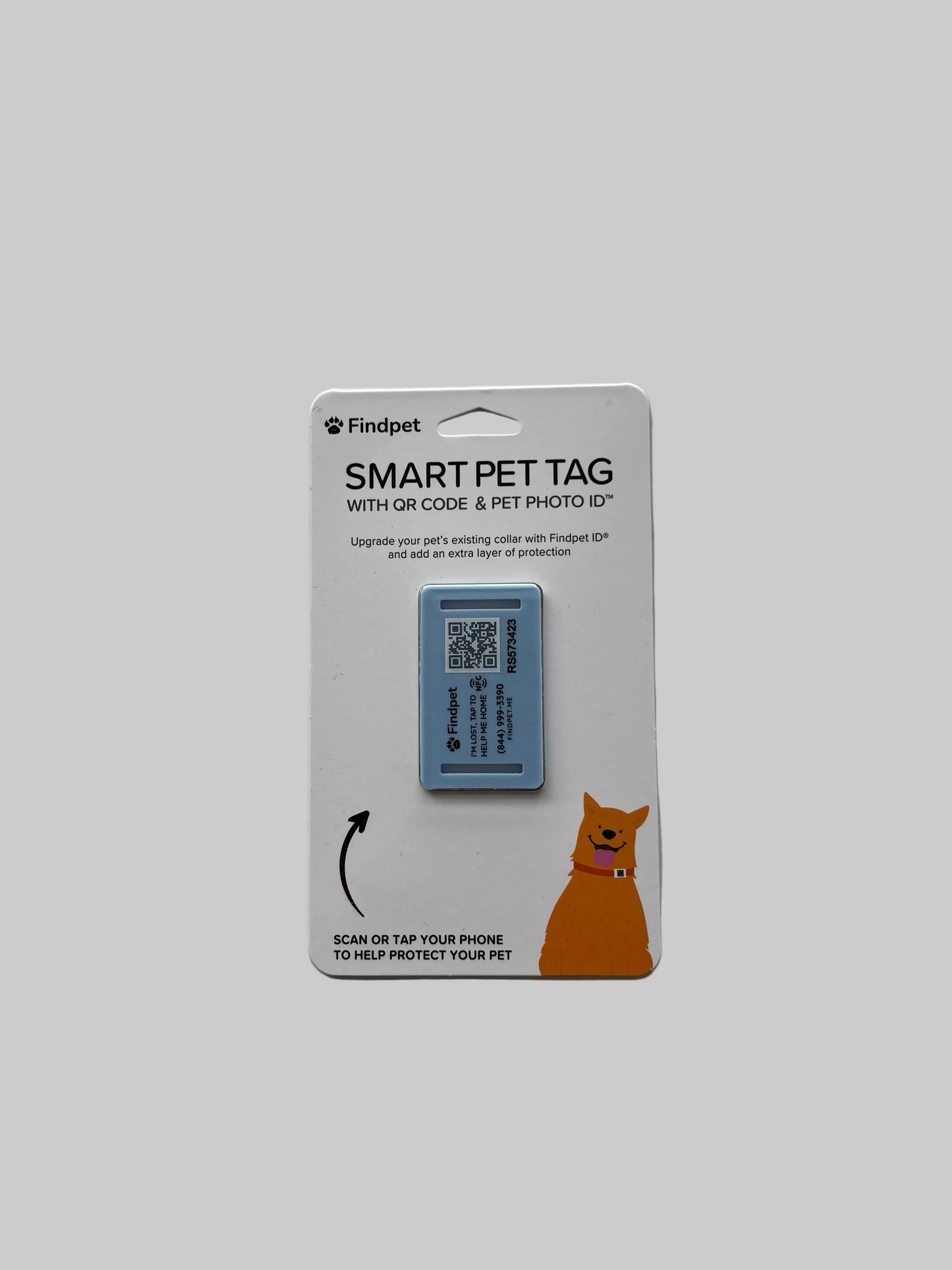 Findpet Silicone Tag, Light Blue, Size: S