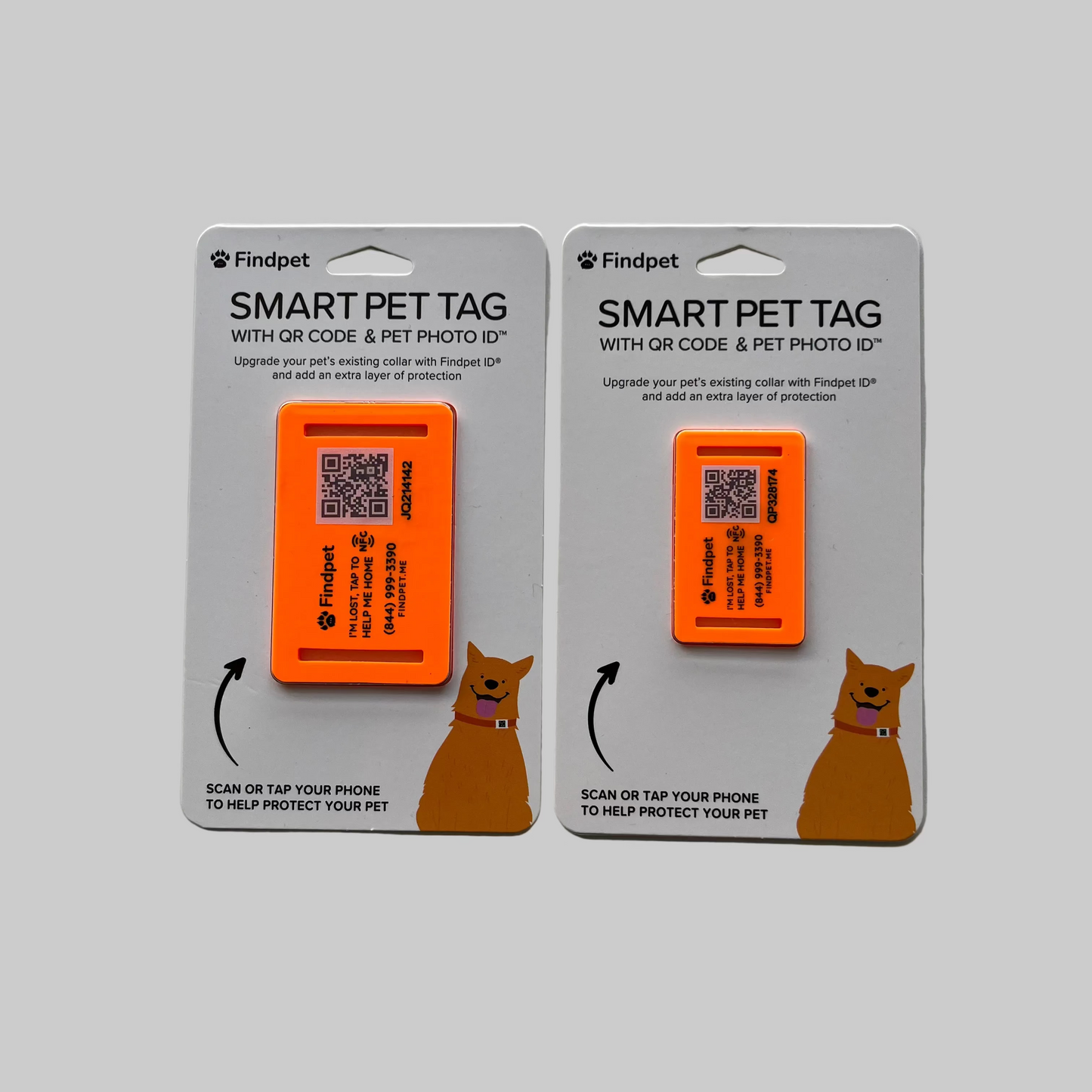 Findpet Silicone Tag, Orange, Size: S