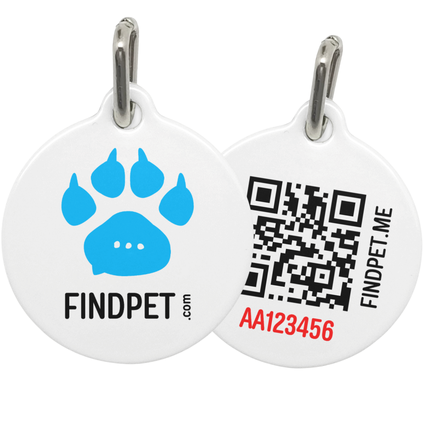 Findpet tag with QR code and pet passport (Original)