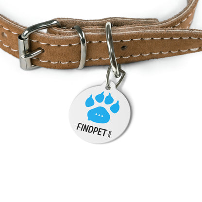 Findpet blue QR code pet ID tag product detail